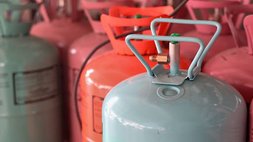 Refrigerant canisters.